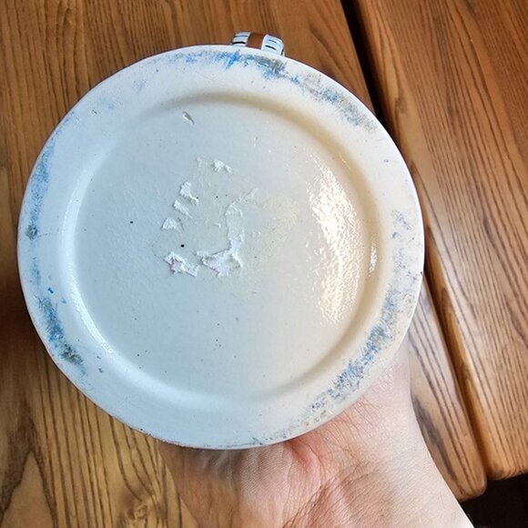 Vintage Fishing Man Ceramic Collectible Beer Stein with Fine Pewter Flip Lid - Picture 5 of 8